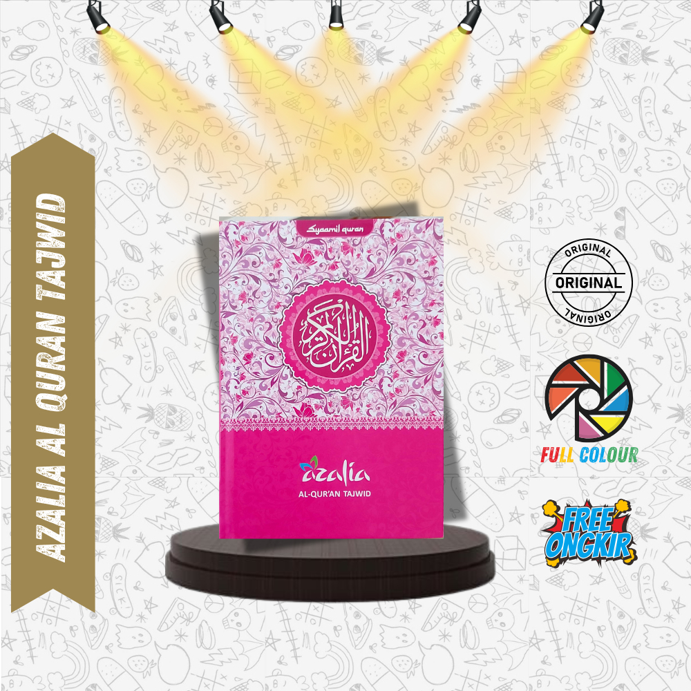 Al Quran Azalia A5 Syamil Quran - Al Quran Tajwid - Alquran Azalia - New Cover Pink