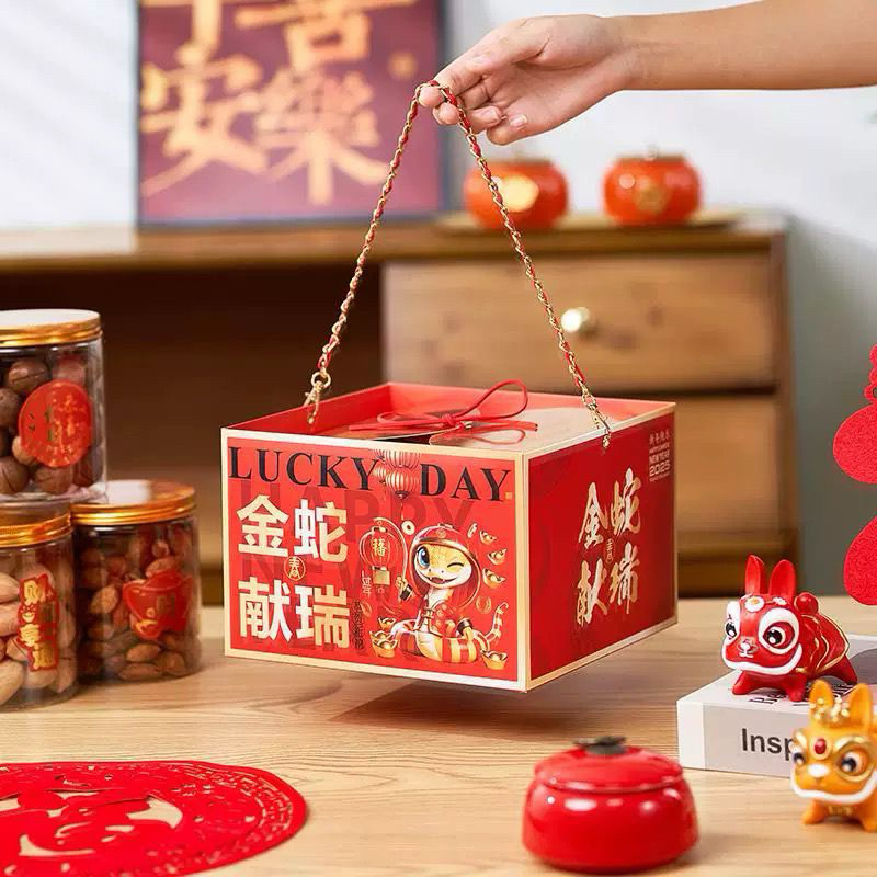 

NEW 2025 (XIANRUI SNAKE BOX) Premium kotak hampers imlek tahun Ular - kotak hampers cny - box toples jar imlek