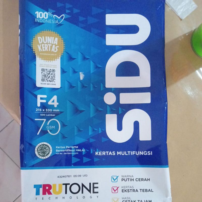 

Kertas F4 Sidu
