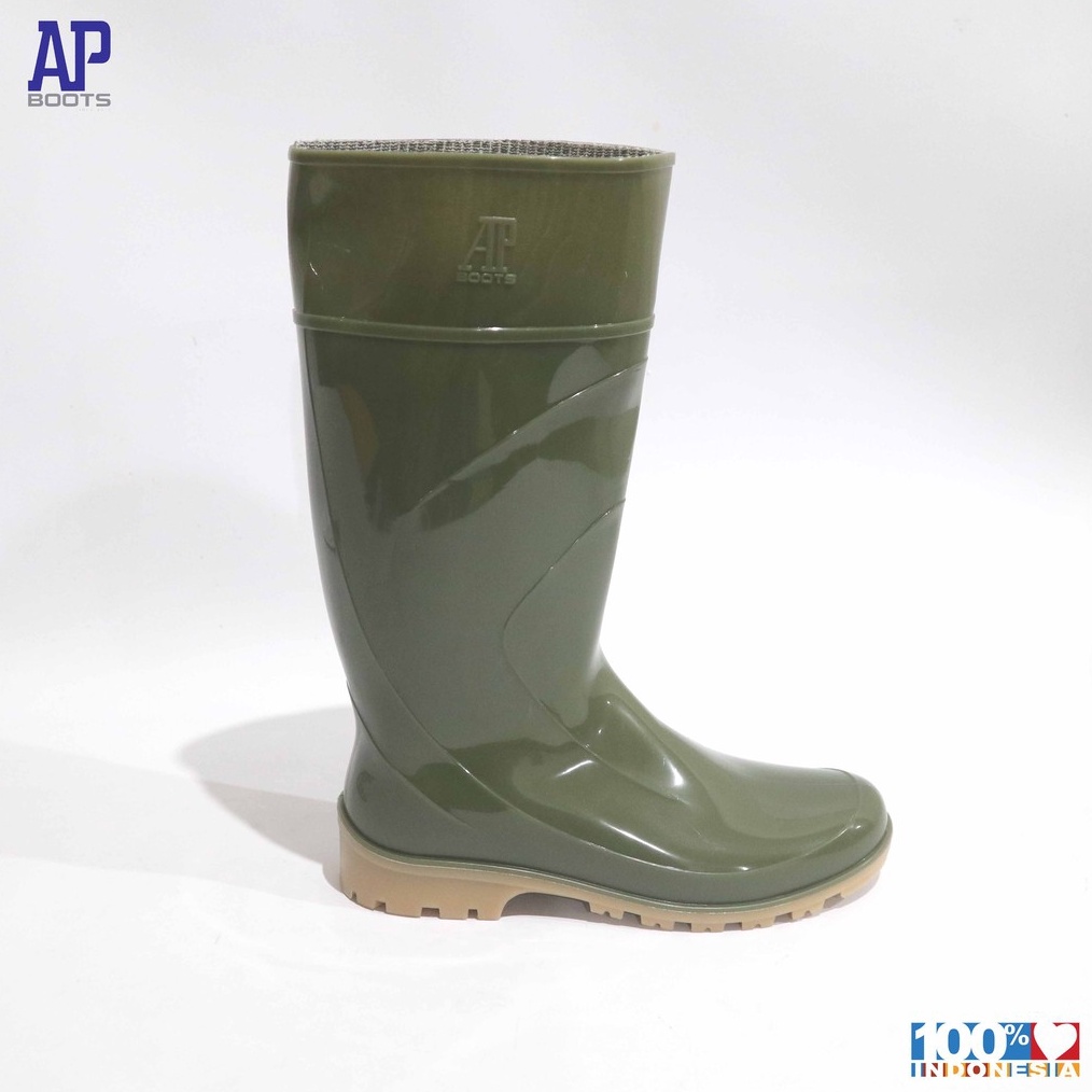 KODE T88Q AP 211 GREEN 3639  SEPATU BOOT KARET CEWEK  AP BOOTS