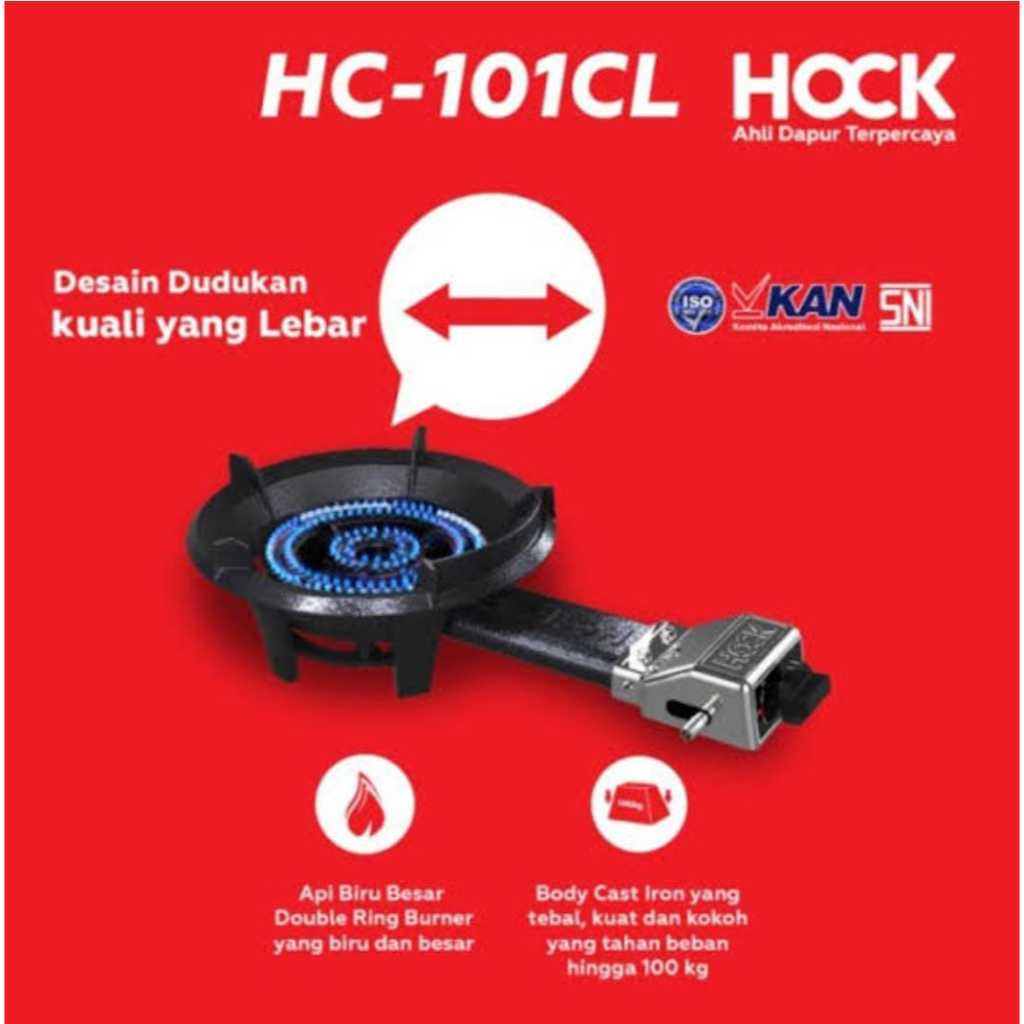 Hock Kompor Gas Cor Body Cast Iron Low Pressure HC-101CL | kompor cor