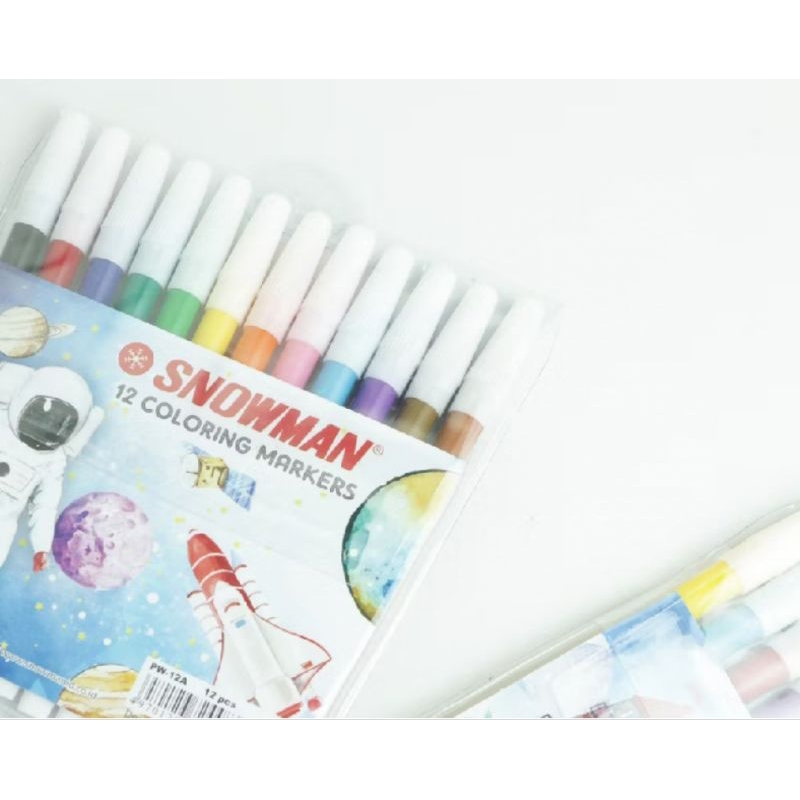 

Snowman spidol warna 1 pack (12 Pcs)