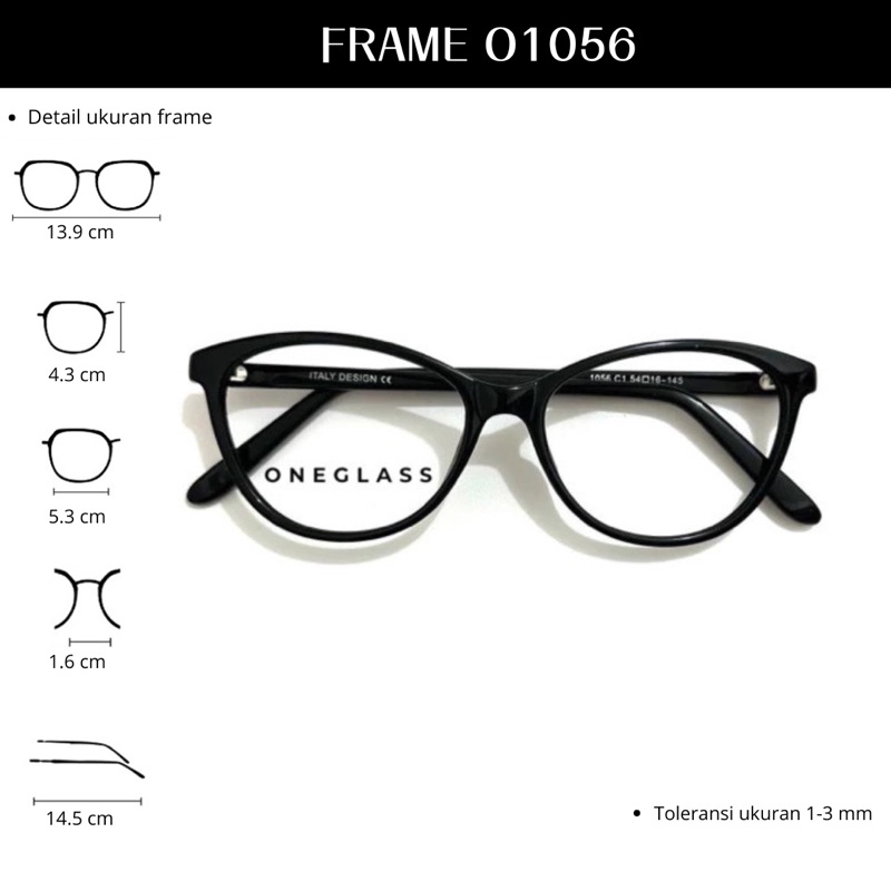 𝗢𝗻𝗲𝗴𝗹𝗮𝘀𝘀 - Frame Kacamata O1056 Perempuan