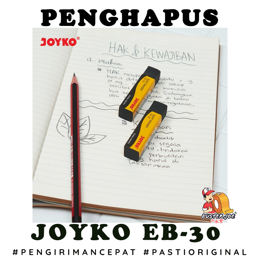

mdn [PER 1 PACK] Penghapus Joyko EB-30 Hitam Eraser (1 PACK ISI 30 PCS)