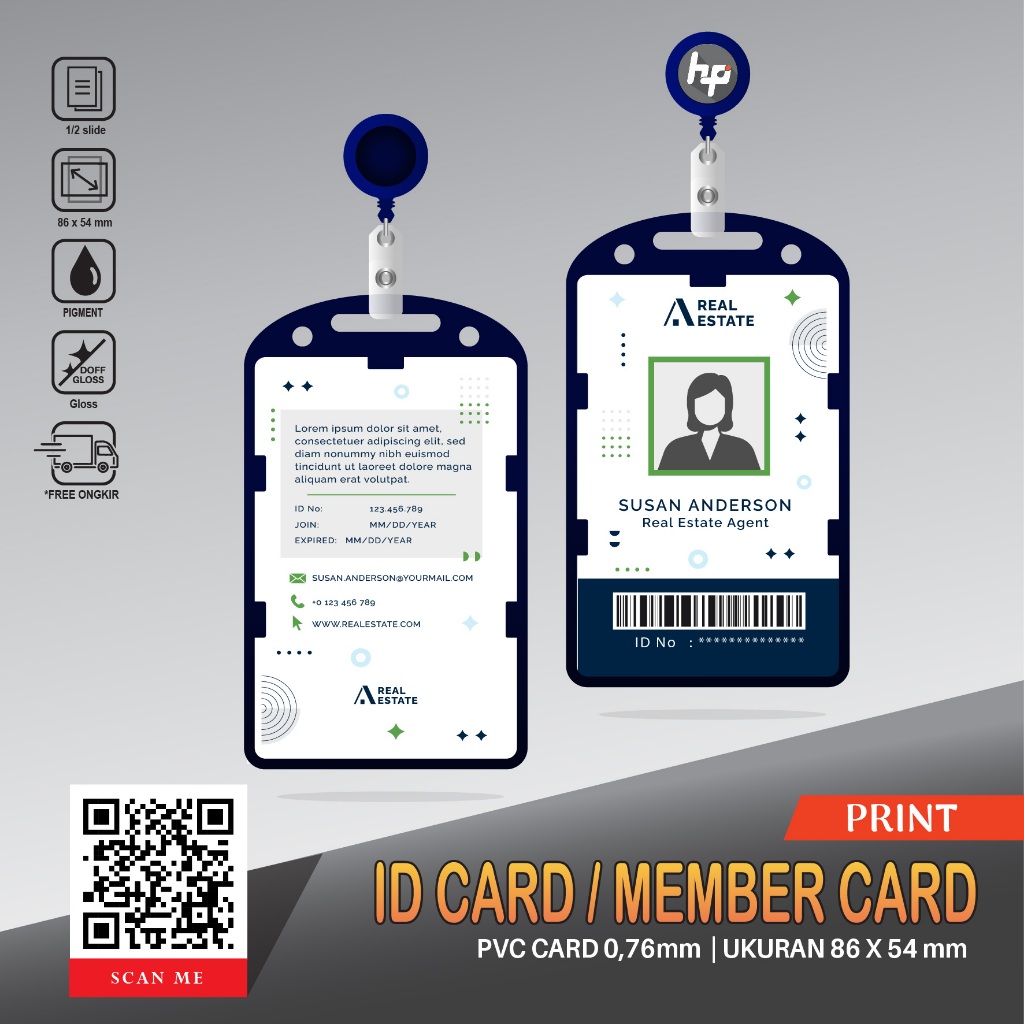 

Cetak Id Card PVC Murah Print Member card Satuan