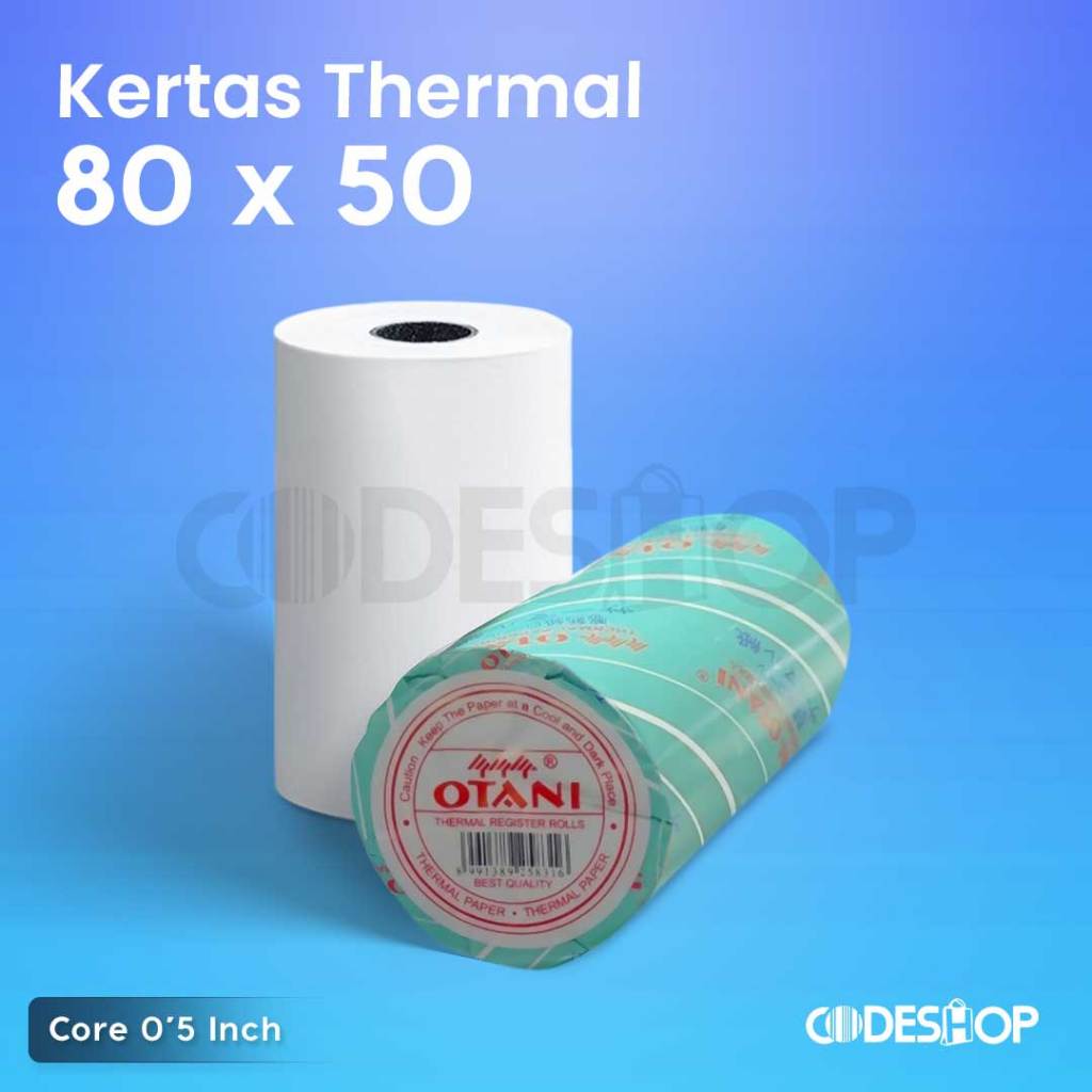 

KERTAS THERMAL UKURAN 80x50 MM - 80MM - 80x50M OTANI
