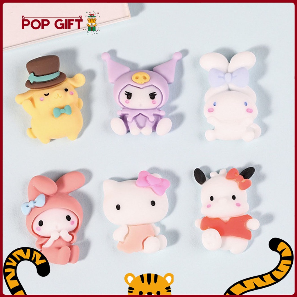

PG 6 PCS Stiker Aesthetic Sticker Botol Minum Hello Kitty Cinamoroll Kuromi Stiker Tempel 3D Timbul