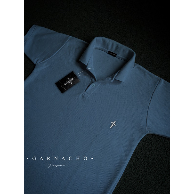 Polo shirt blue denim garnacho Kaos polo pria biru denim garnacho kaos polo polo shirt pria kaos pol
