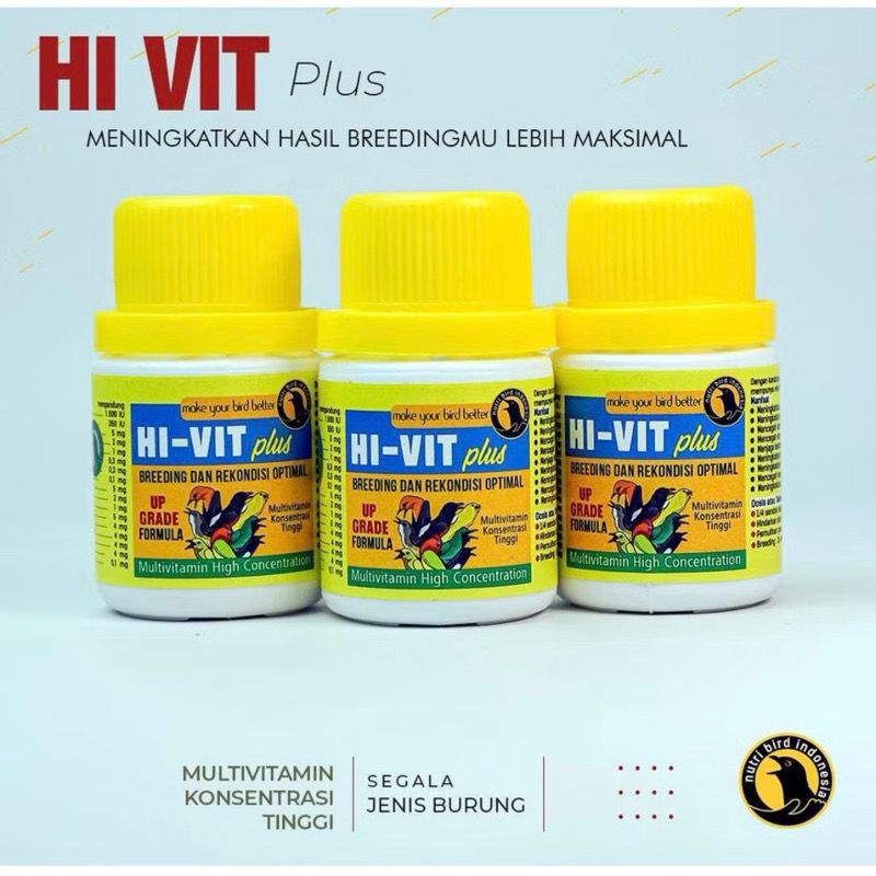 Hi VIT HI-VIT NUTRIBIRD MULTIVITAMIN TINGGI UNTUK BREEDING TERNAK SEGALA MACAM JENIS BURUNG