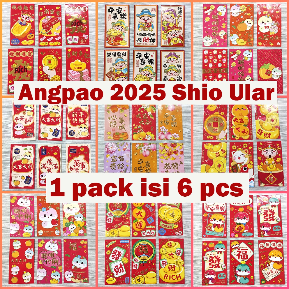 

READY STOCK!!! Angpao Imlek Panjang 1 pack isi 6 pcs gambar berbeda