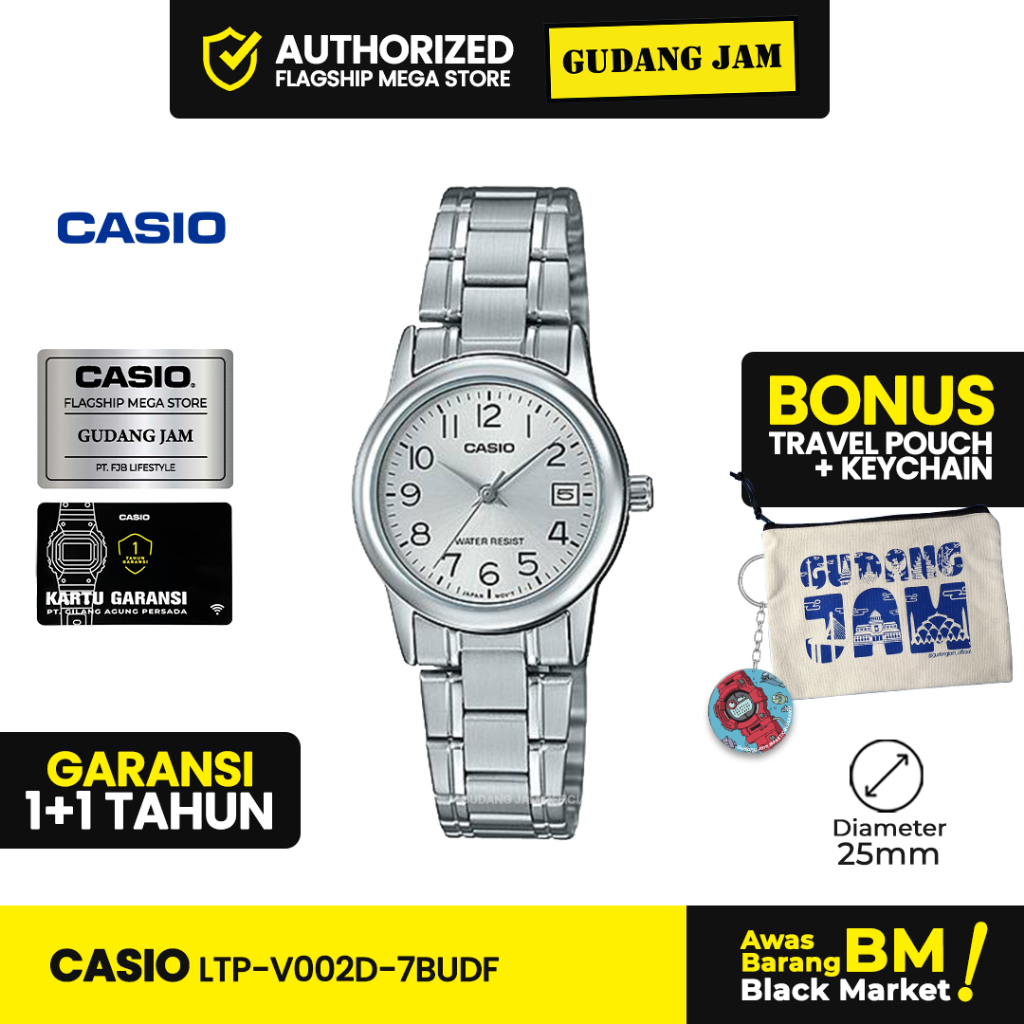 Jam Tangan Casio LTP-V002D-7BUDF LTP-V002D LTP-V002 LTPV002D LTP V002 *
