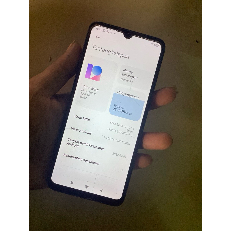 LCD POCO M5 & REDMI 9/9A/9C CABUTAN ORIGINAL PLUS FRAME