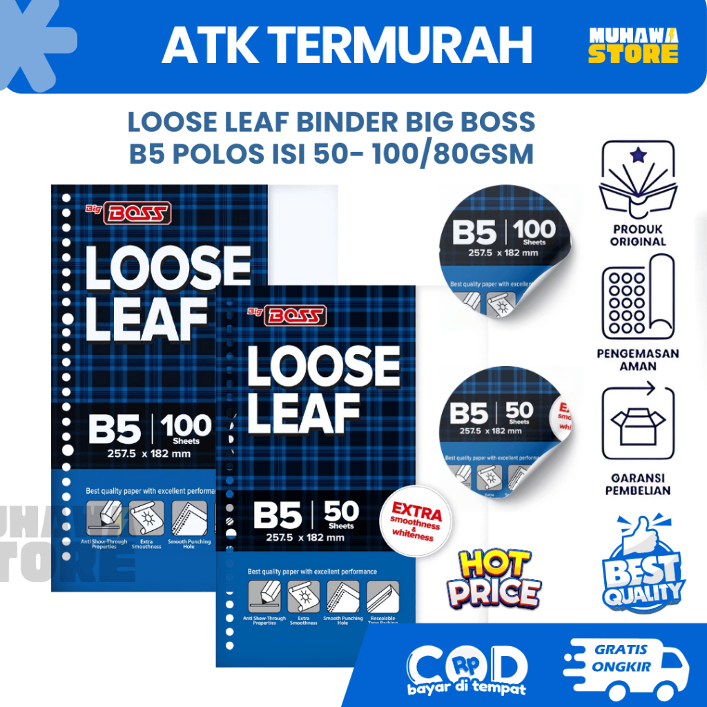 

Big Boss Loose Leaf Binder B5 Polos ISI 50-100/80GSM