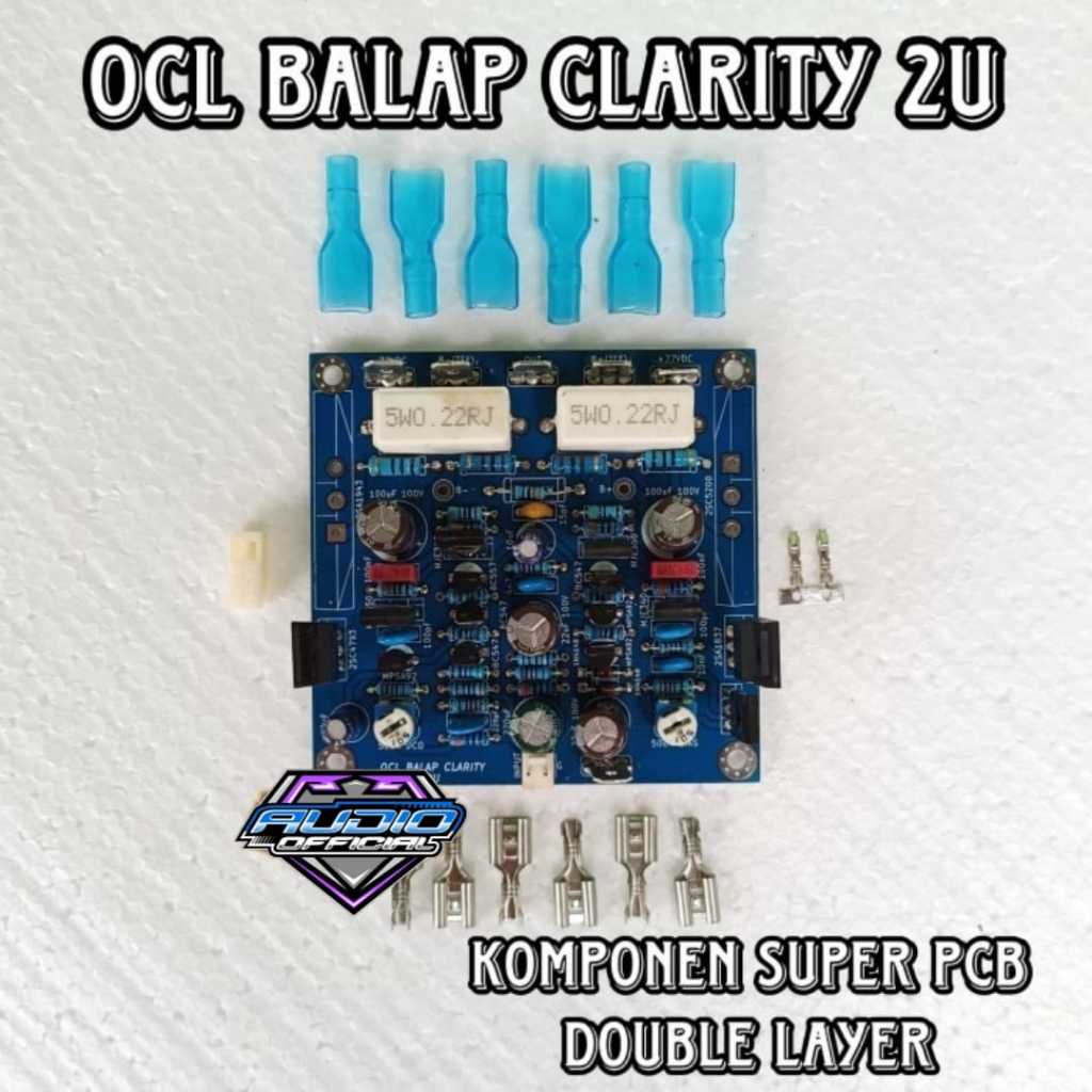 Kit Driver Power Amplifier OCL BALAP TEF 2U Clarity PCB Double Layer FR4 Fiberglass