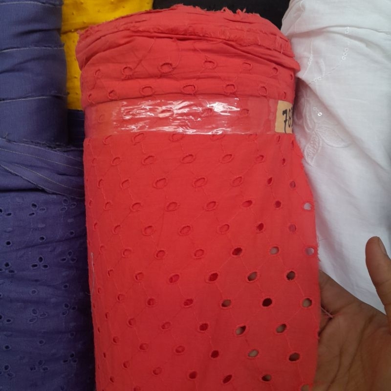 kain katun bordir bolong² bordir full