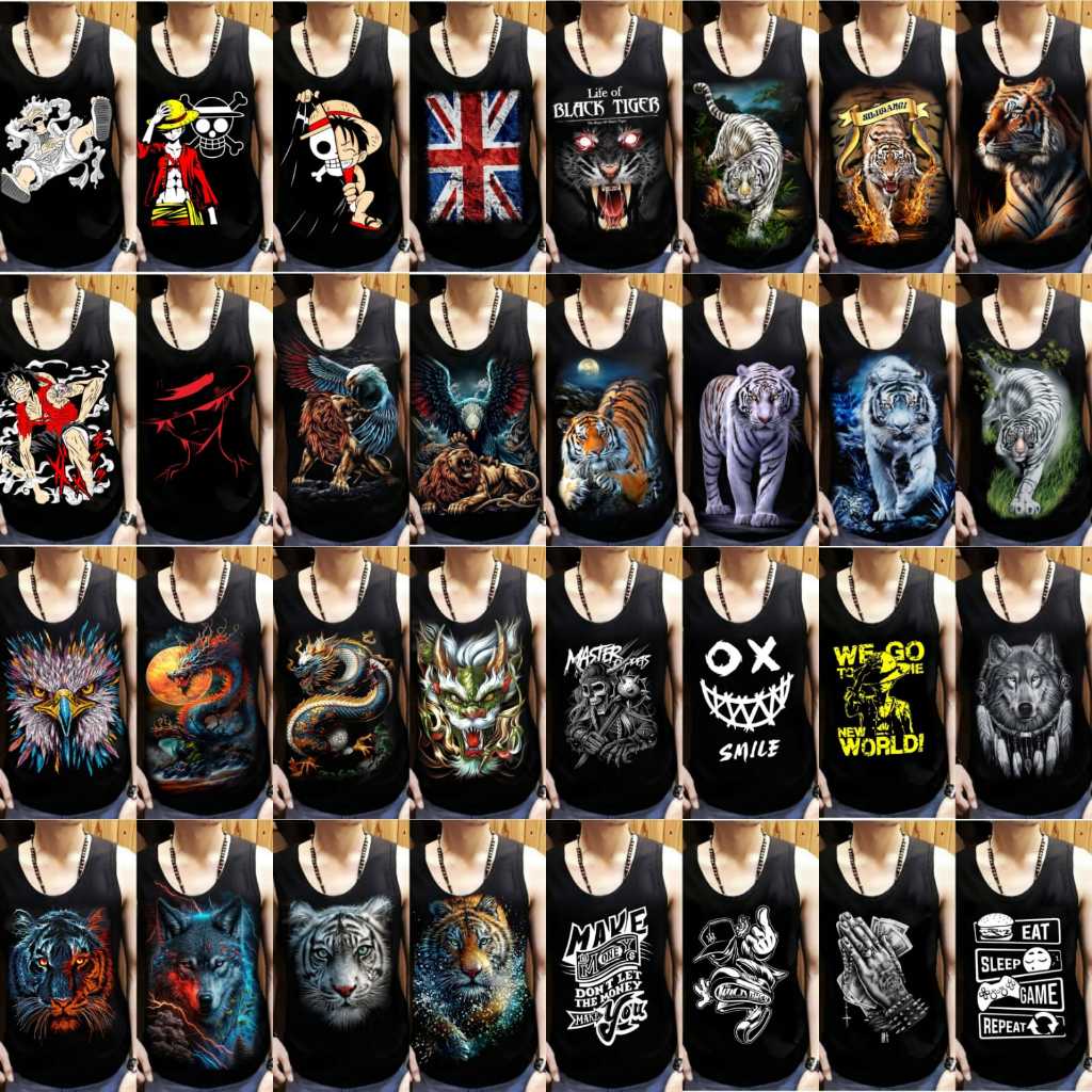 shalch trendy / Singlet Lekbong JUMBO  Pria Kaos Pria Motif Keren