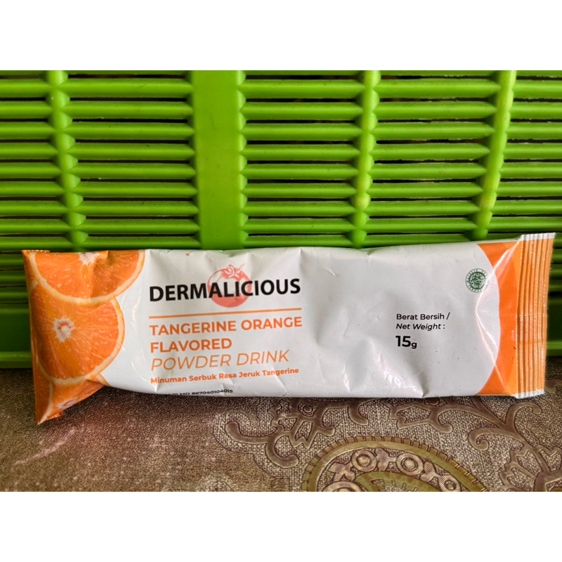 

Dermalicious Tangerine Flavored Powder Drink Minuman Serbuk Rasa Jeruk Tangheri