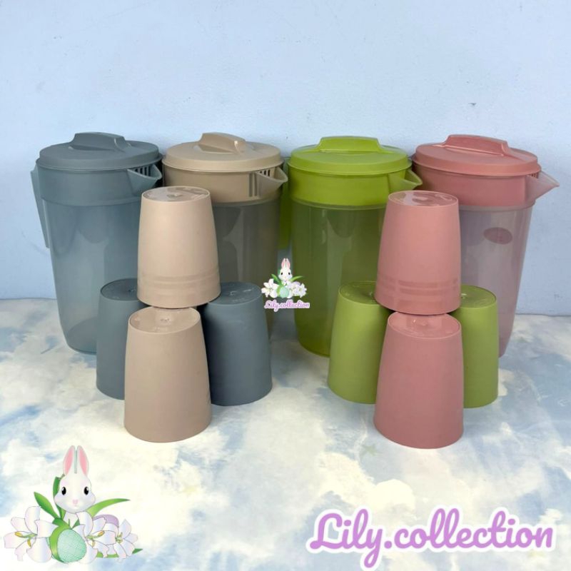 Teko | Teko Set Gelas | Set Teko Dan Gelas - TEKO BERANAK LILYCOLLECTION