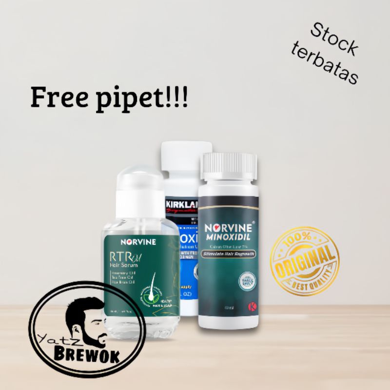 NORVINE RTR OIL SERUM penumbuh rambut bpom, 2% minoxidil