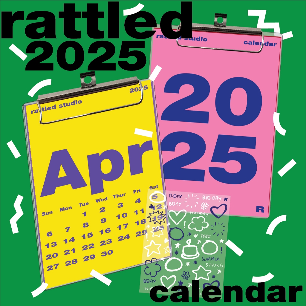 

RATTLED CALENDAR 2025 by Rattled Studio | Kalender Planner Wall Desk kalender aesthetic room dekor decor minimalis modern