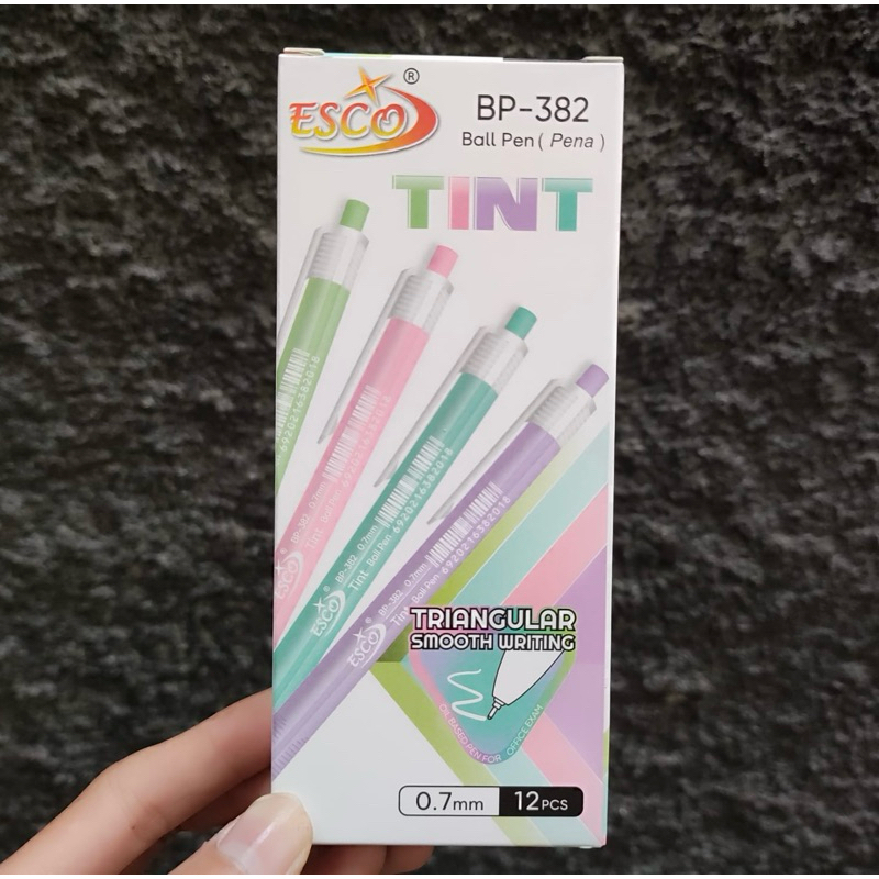 

[LUSIN/ 12PCS] Bolpen/ pulpen ESCO tint BP382
