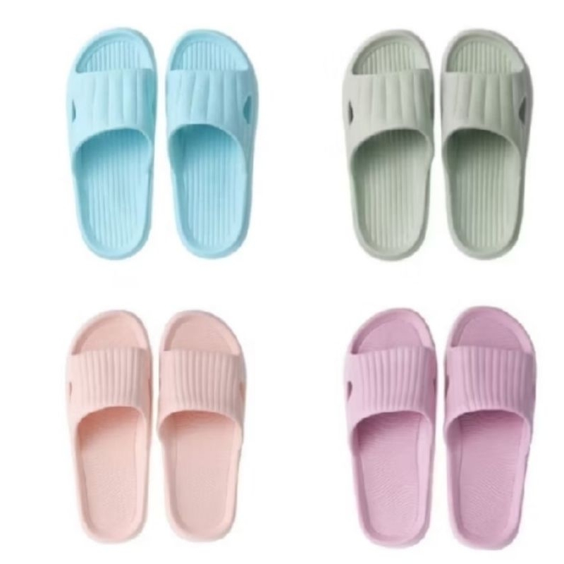 sandal miniso/ sandal wanita kekinian unisex/ sandal wanita slip on karet