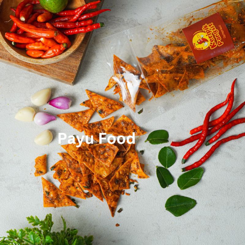 

Keripik Pangsit Pedas Daun Jeruk | Makanan Dan Camilan Pedas