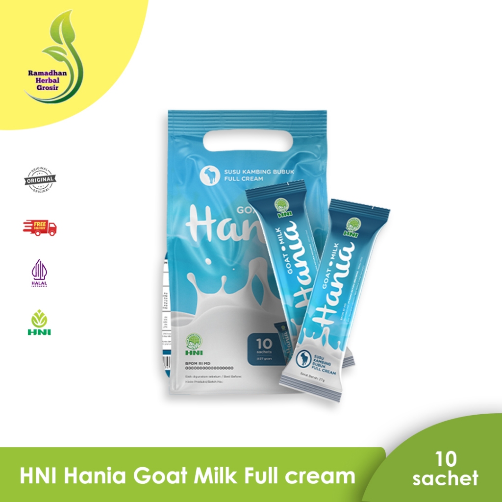 

Hania Goat Milk Full Cream HNI Original Susu Kambing Bubuk FULL CREAM Isi 10 Sachet
