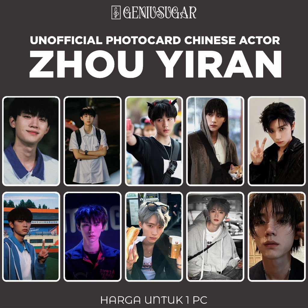 [CHINESE ACTOR] PHOTOCARD ZHOU YIRAN SHEN JUAN ZHANG LURANG LIU CHEN AI JIA FANMADE