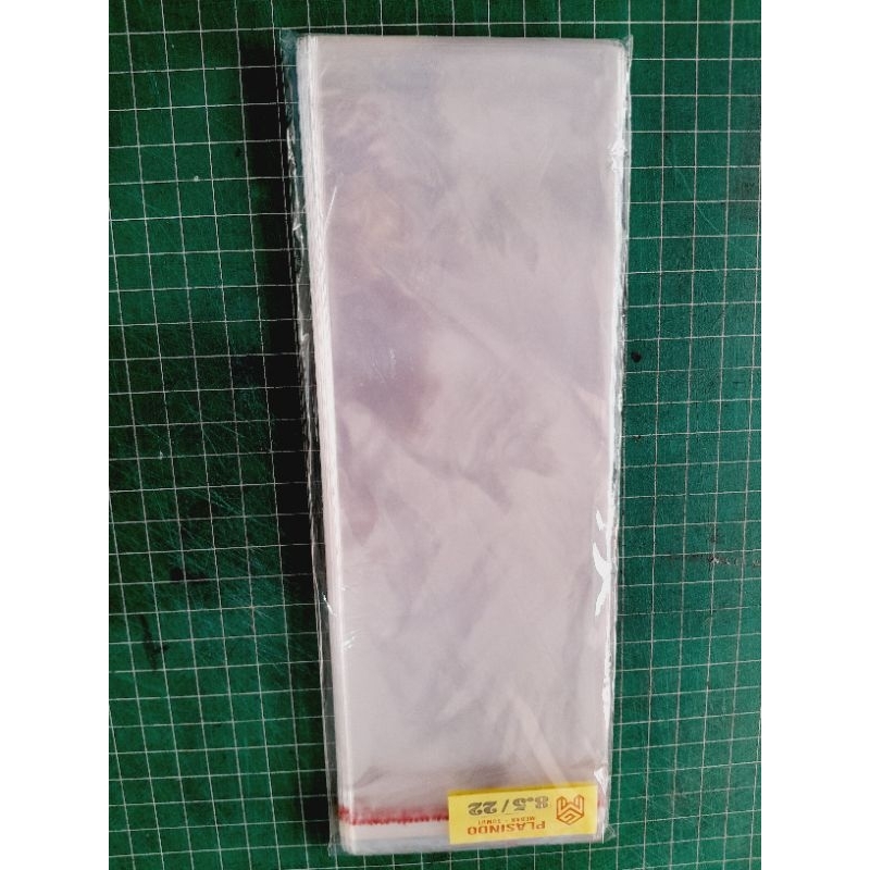 

Plastik undangan OPP uk 8,5 x 22 sampai 13,5 x 22
