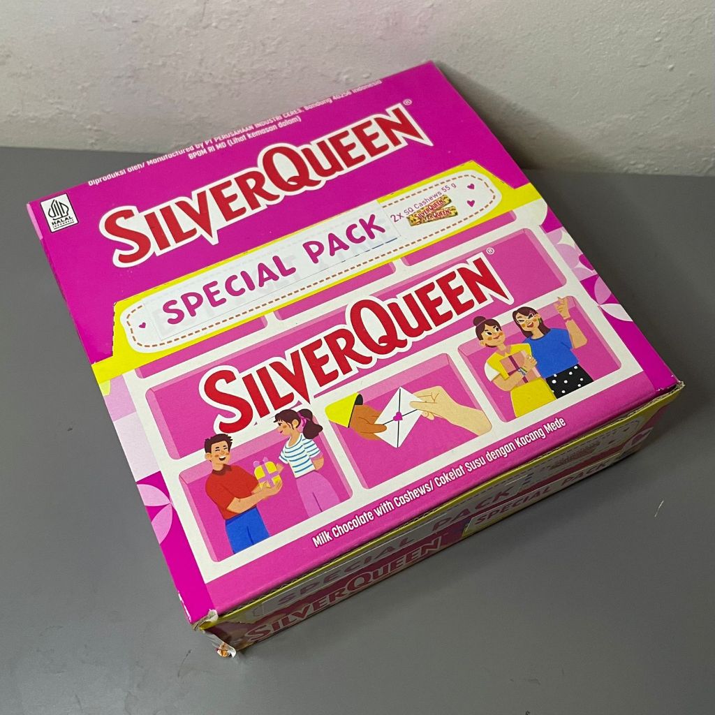 

SILVERQUEEN VALENTINE 2 PC X 55 GR LIMITED EDITION CASHEW / PROMO SPECIAL COKLAT VALENTINE