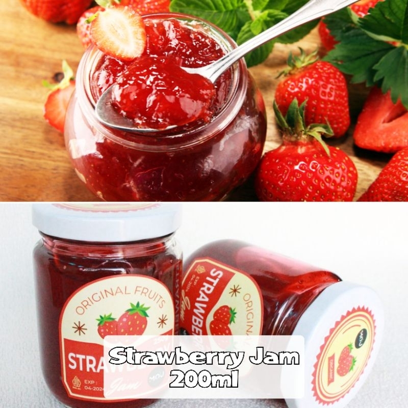 

Collins selai buah Strawberry kemasan JAR 200ml selai buah selai roti TERMURAH