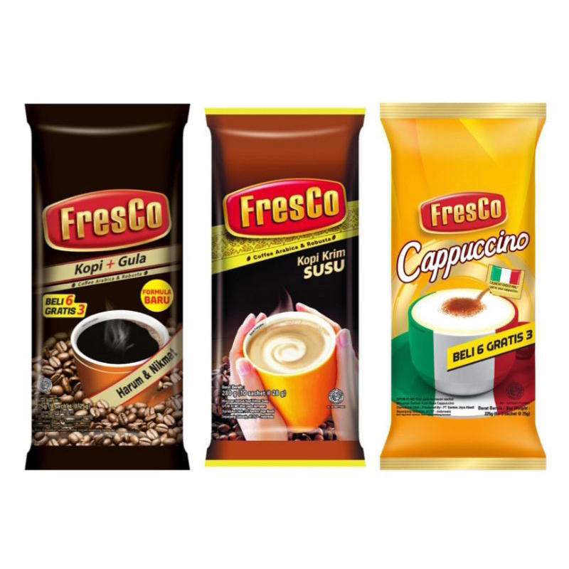 

Fresco kopi cappuccino / kopi krim susu / kopi + gula