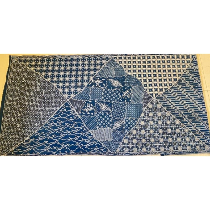 Kain sarong modern clasic, pewarna alami indigo