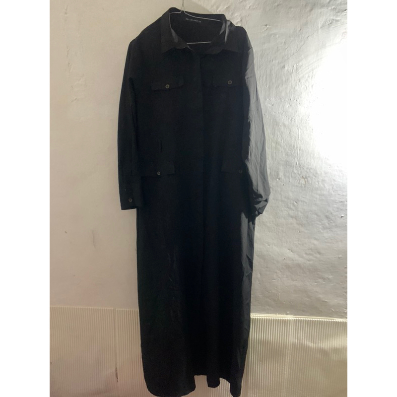 preloved gamis dress bella luna hitam uk S