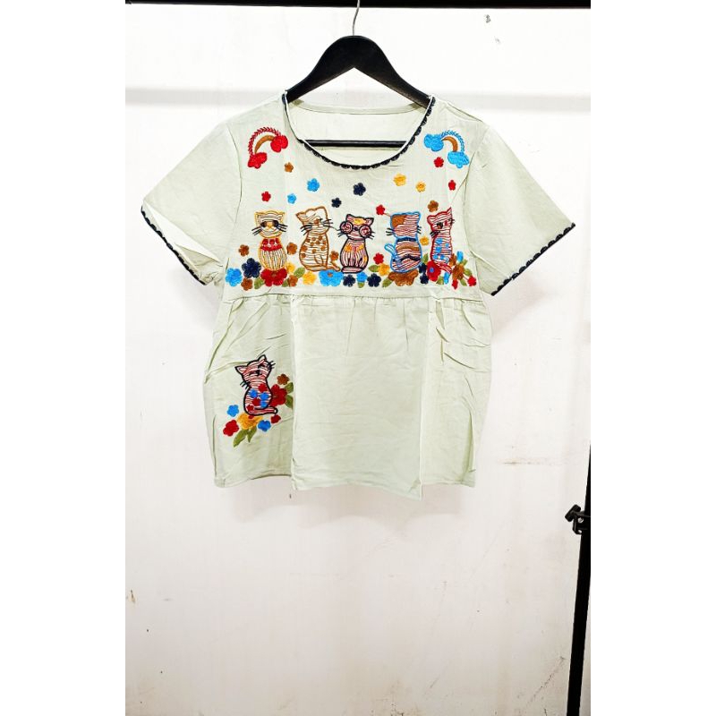 BAJU ATASAN BLOUSE WANITA BORDIR BKK/ SULAM BANGKOK