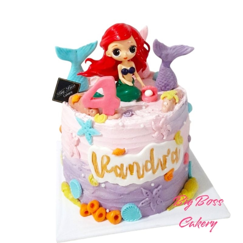 

MERMAID BUTTERCREAM CAKE WITH TOYS KUE PUTRI DUYUNG FOR GIRLS