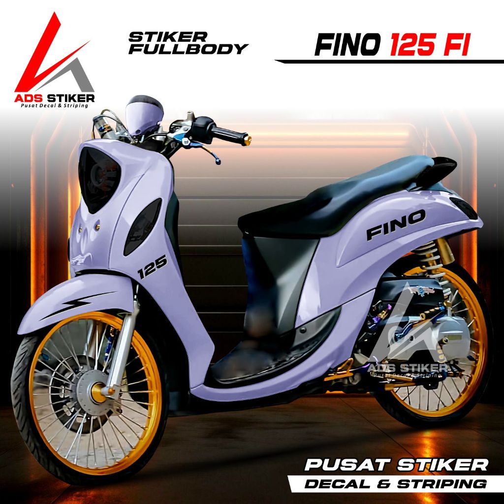 COD Decal Stiker Fino 125 Fi Full Body - Sticker Fino Motip Polos Simple ilac