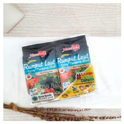 

MAMA SUKA Mamasuka GIM Seaweed Rumput Laut SALTED EGG 2 x 4,5 gr