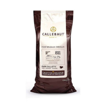 

CALLEBAUT Dark Chocolate Callets Button Couverture 811 54.,5% 10 KG