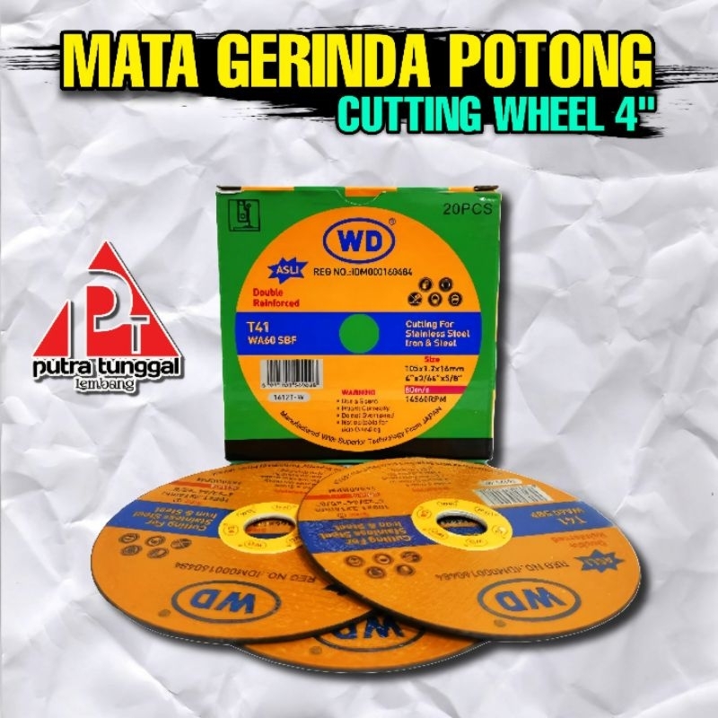 Cutting Wheel / Mata Gerinda Potong 4" WD Dus