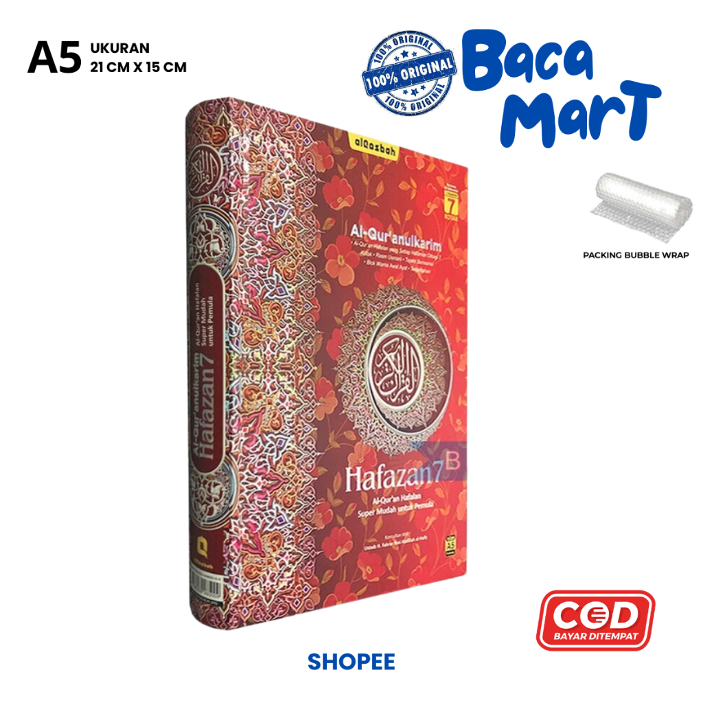 Al Quran HAFAZAN Terjemah Quran Hafalan 7 Blok A5 HC QPP Al Quran Hafazan Muslimah Terjemah 7 Blok
