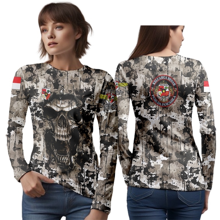 kaos wanita baju pemuda pancasila - jersey komando inti loreng pemuda pancasila sublime printing 3D