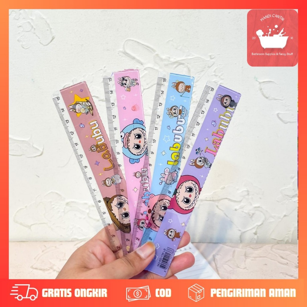

PENGGARIS PLASTIK 15 CM LABUBU PGG-1683 RULER ALAT TULIS KANTOR COD SOUVERNIR
