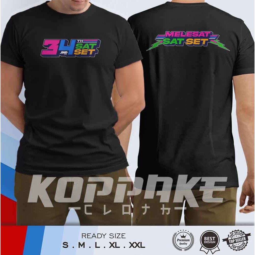 Kaos JNE Express 34 Tahun HUT JNE Melesat SAT SET Baju Distro