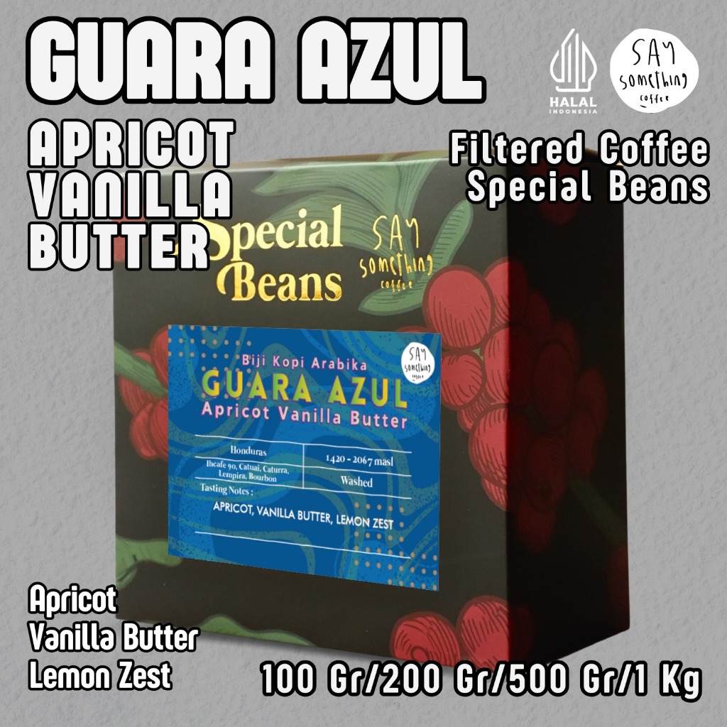 

Say Something Coffee Biji Kopi Arabika Guara Azul Apricot Vanilla Butter - Filter