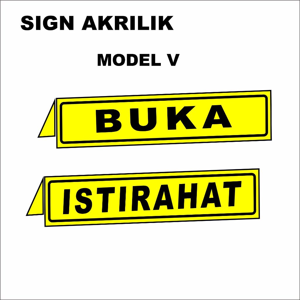 

Sign Akrilik Papan Tanda Buka Istirahat Model V