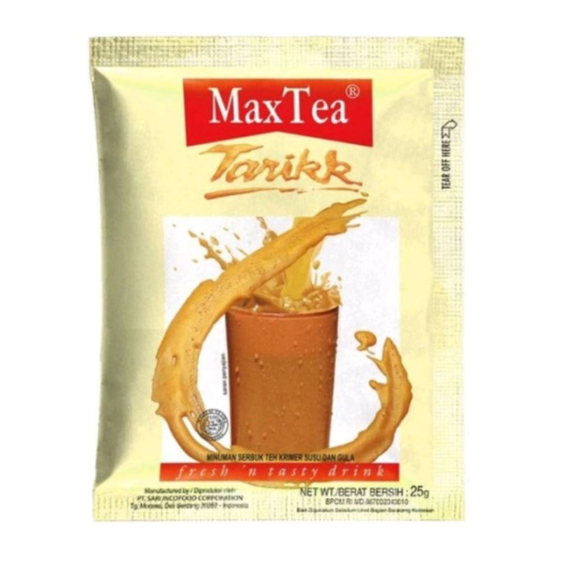 

MAX TEA TEH TARIK 25gr Sachet RENCENG ( ISI 10 )