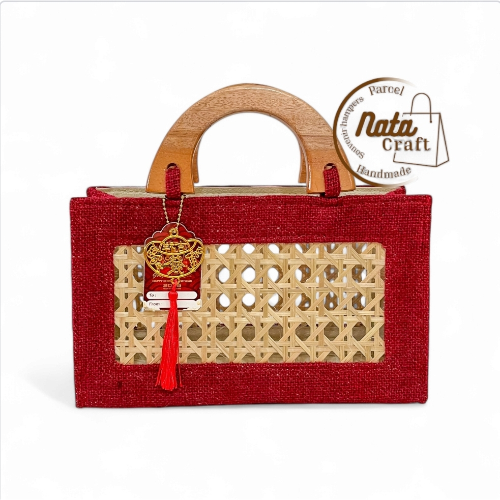 

RB Natacraft-Tas Hampers Imlek Tas Parcel Goni Anyaman Bambu