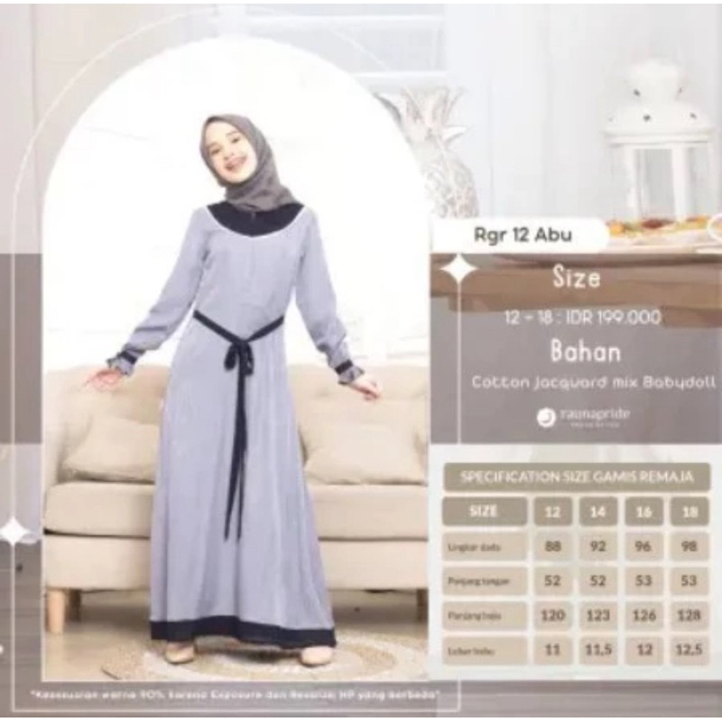 GAMIS ANAK RAUNA RGR 12